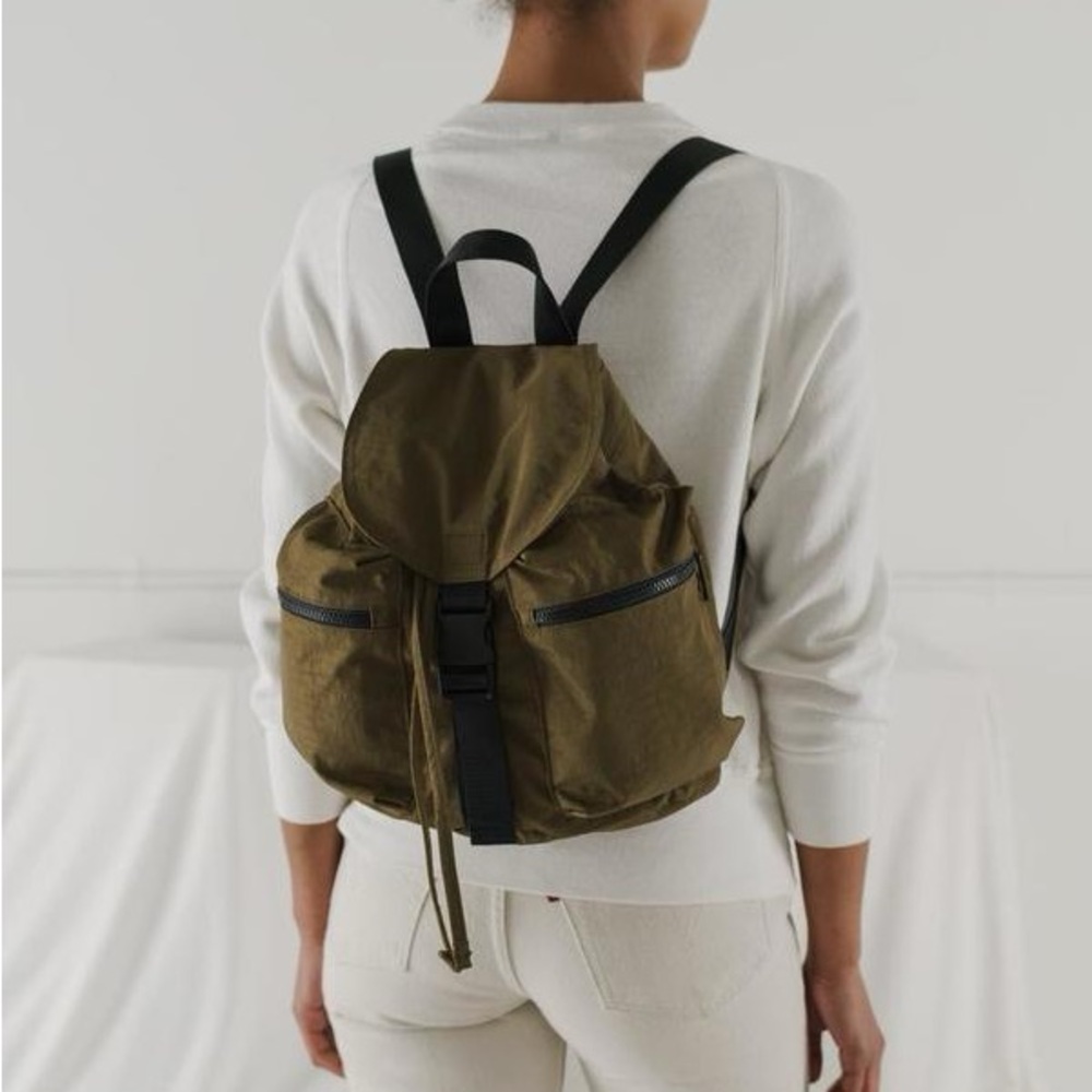 Baggu Nylon Mini Backpack in Moss